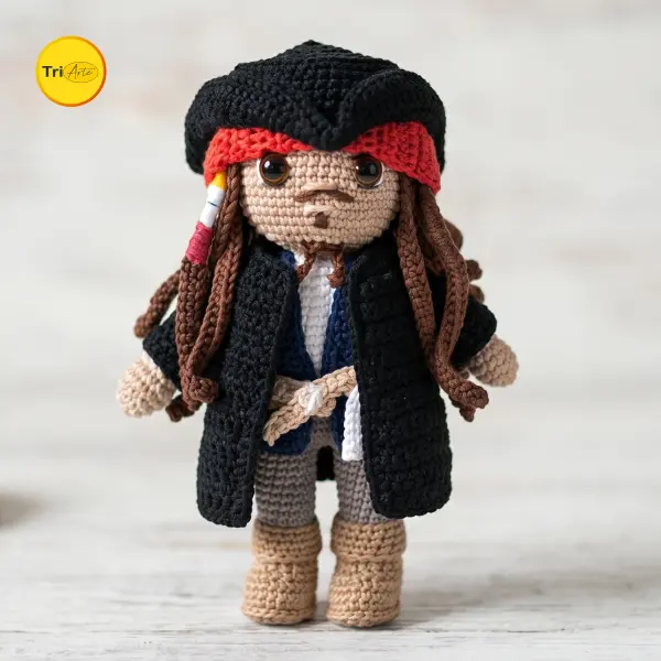 Receita de Amigurumi Jack Sparrow - PDF Ilustrado