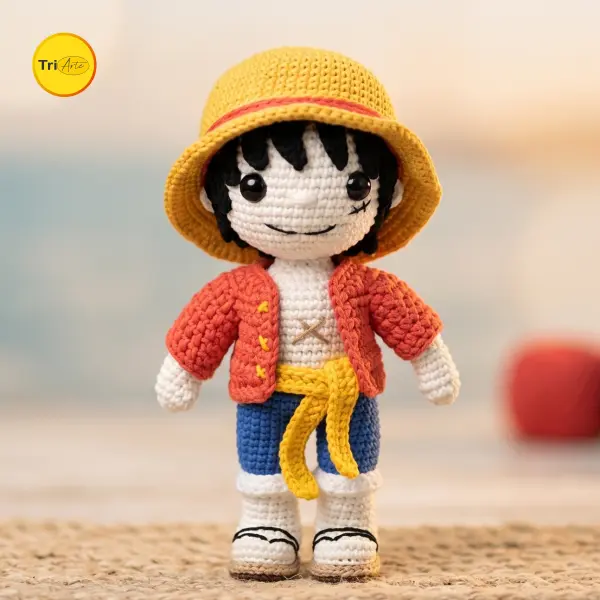 Receita de Amigurumi Luffy - PDF Ilustrado