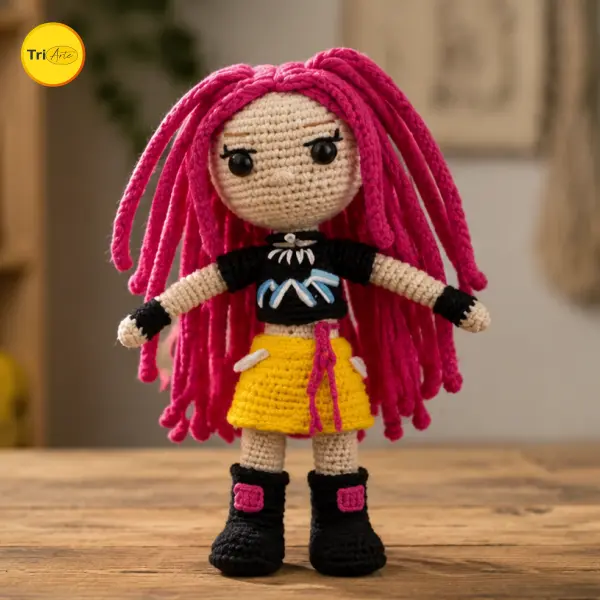 Receita de Amigurumi Mira - Guerreiras do K-pop - PDF Ilustrado