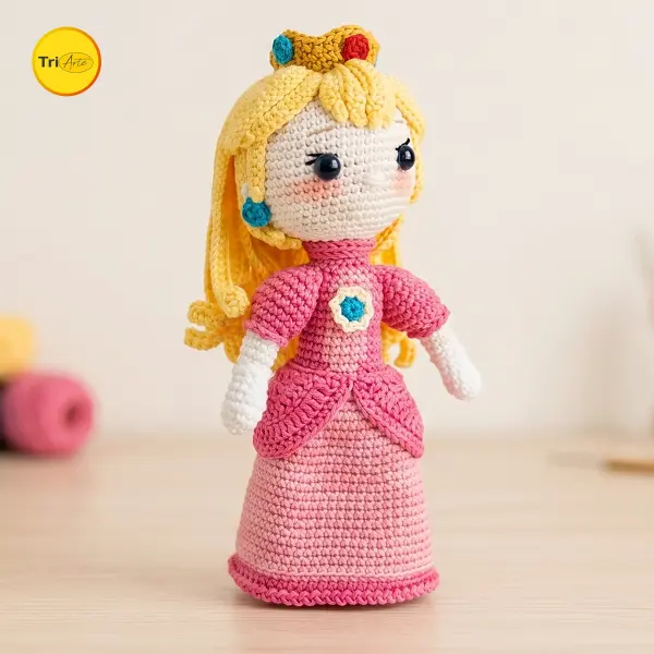 Receita Princesa Peach em Amigurumi PDF
