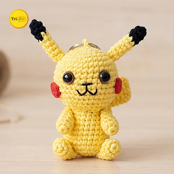 Receita de Amigurumi Chaveiro Pikachu - PDF Ilustrado