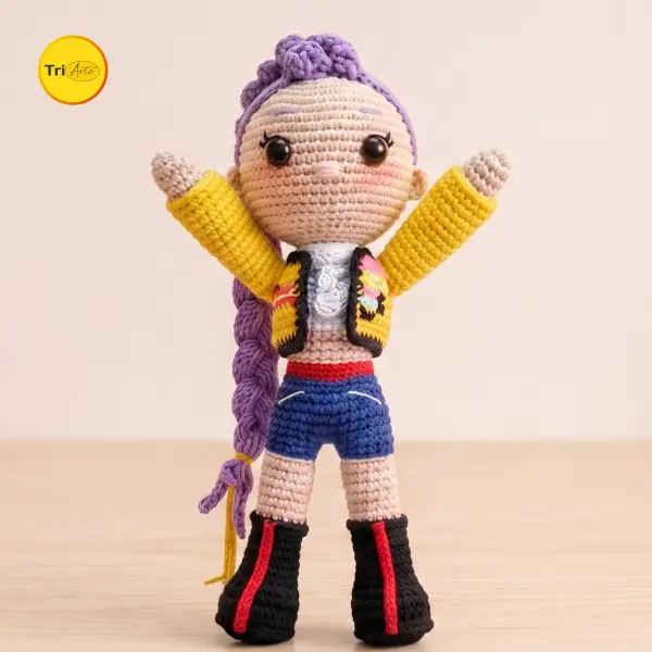 Receita de Amigurumi Rumi - Guerreiras do Kpop - PDF Ilustrado