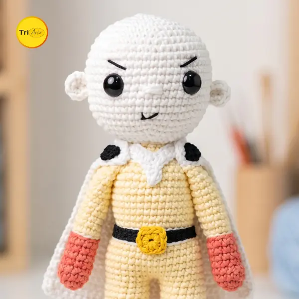 Receita de Amigurumi Saitama - PDF Ilustrado