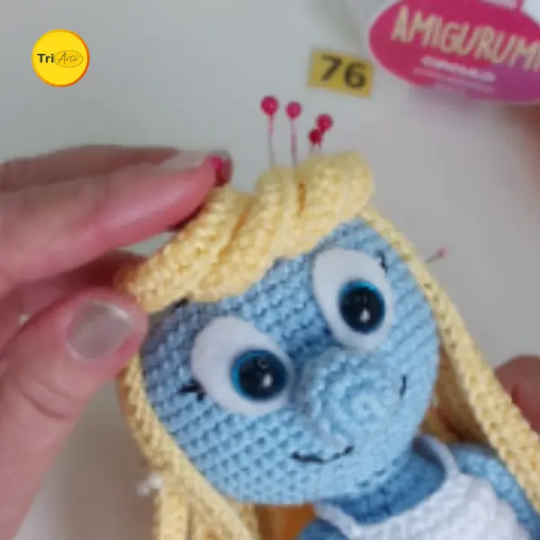 Receita de Amigurumi Smurfette - PDF Ilustrado 3