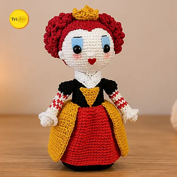 Receita de Amigurumi Rainha de Copas - PDF Ilustrado