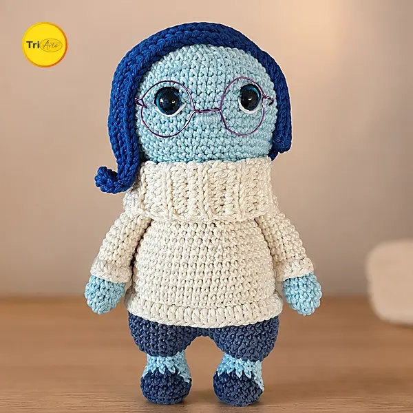 Receita de Amigurumi Tristeza - PDF Ilustrado