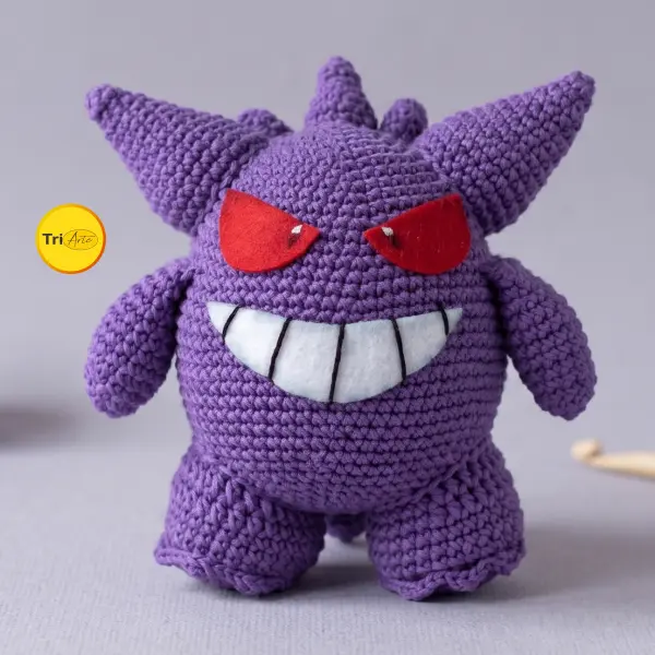 Gengar em Amigurumi Feito à Mão