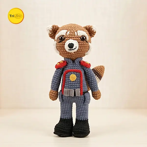 Receita de Amigurumi Rocket Raccoon - PDF Ilustrado
