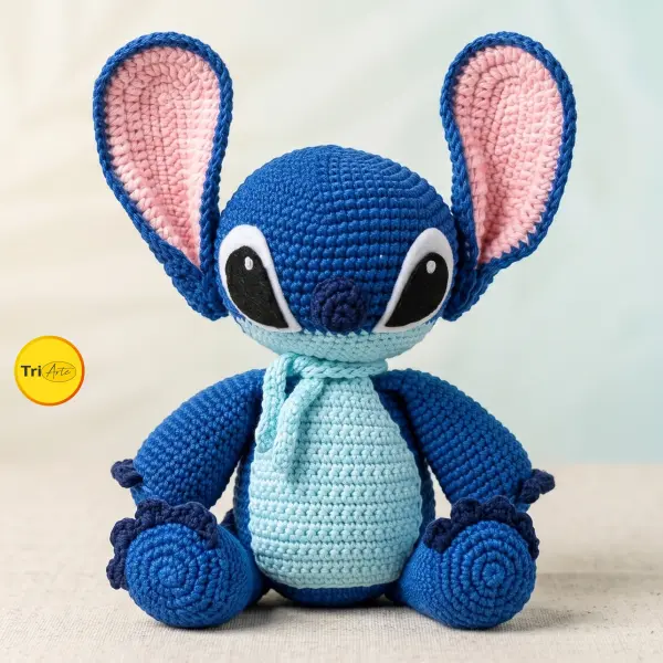 Stitch em Amigurumi Feito à Mão